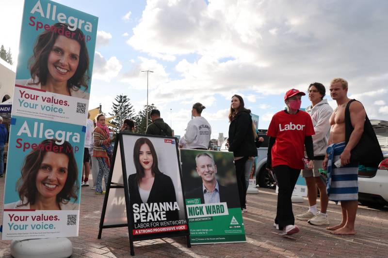 Australians vote in election swayed by inflation, Trump