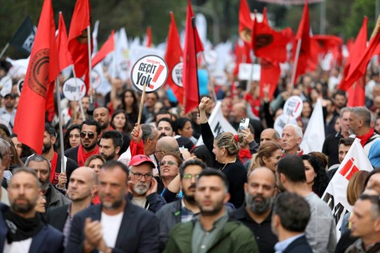 Turkish Cypriots protest new rule allowing hijab in school