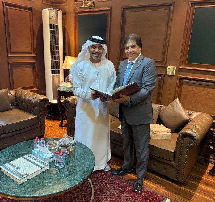 Hanif Abbasi, UAE envoy discuss strengthening collaboration between Railways and UAE in freight sector