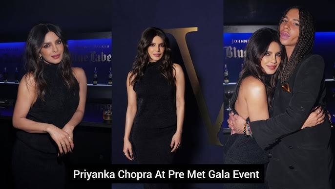 Priyanka Chopra stuns in black gown at Pre Met Gala 2025 
