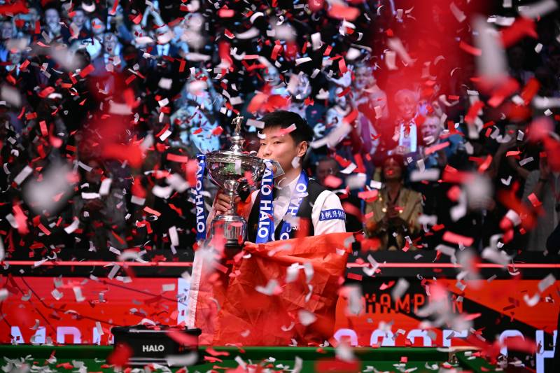 China celebrates Zhao's world snooker breakthrough