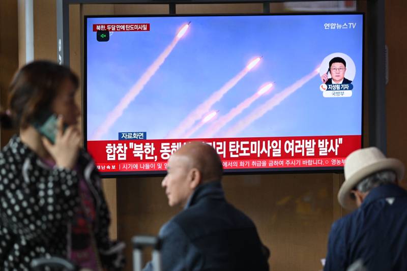 North Korea fires flurry of short-range ballistic missiles