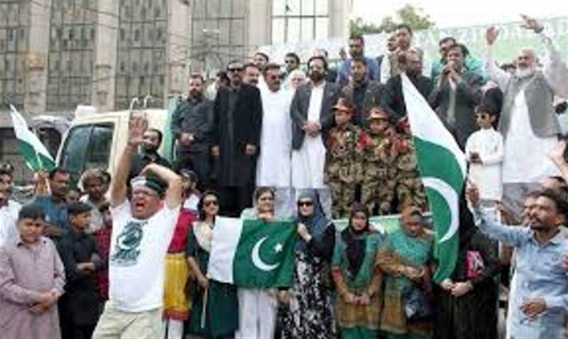 Pakistanis storm streets in support of Army’s victory over Indian aggression