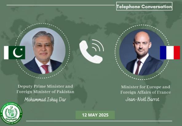 France welcomes Pak-India ceasefire in call with Ishaq Dar