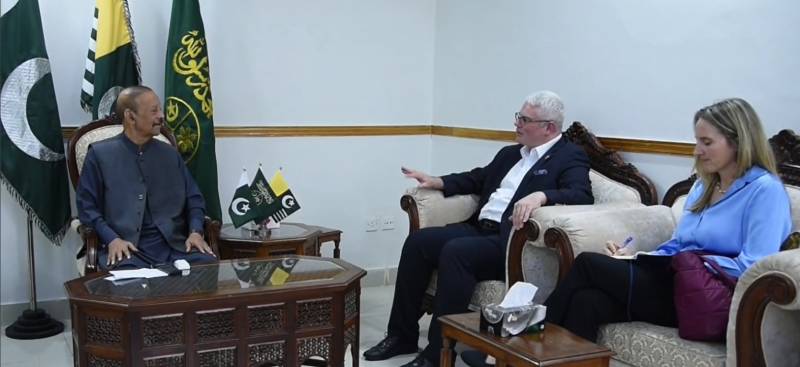 AJK president urges US to play role in Kashmir resolution