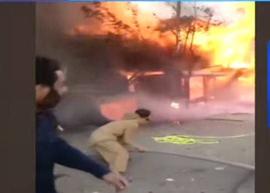 20 shops destroyed as fire sweeps Upper Dir market