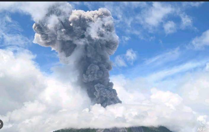 Indonesia volcano erupts with kilometre-high ash cloud