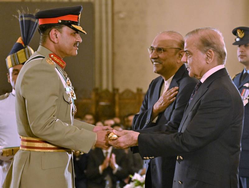 President, Prime Minister confer Baton of Field Marshal on General Asim Munir