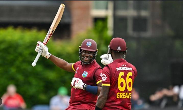 West Indies' Forde equals fastest ODI fifty before rain halts Ireland game