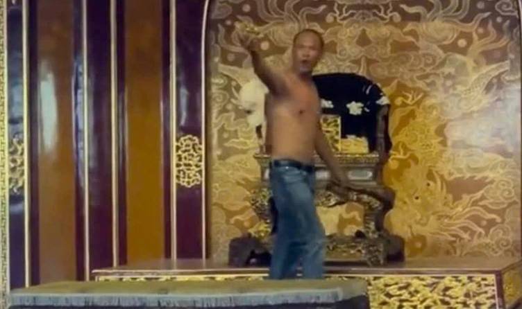 Vietnam police detain man over damage to ancient throne