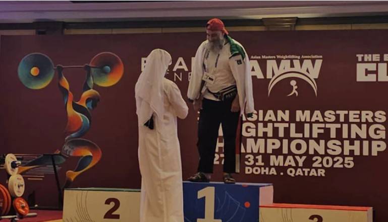 65-year-old Maqsood Rathore wins Gold for Pakistan at Asian Masters Weightlifting Championship