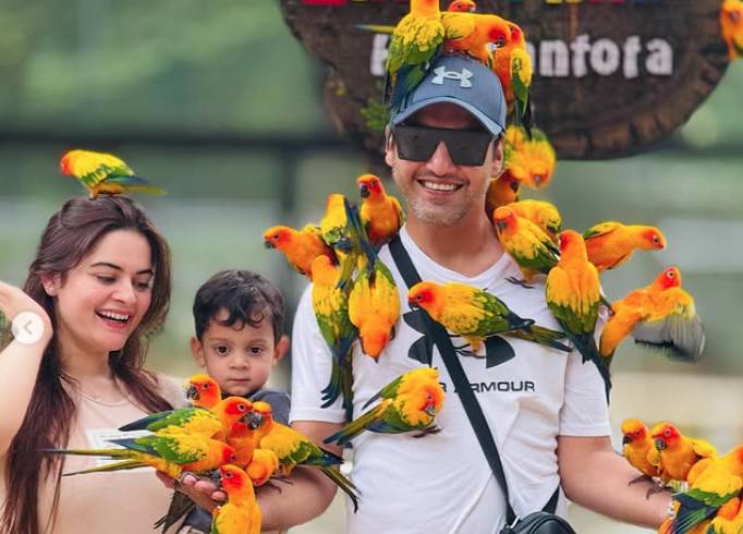 Minal Khan & family’s joyous experience at Birds’ Park Hambantota