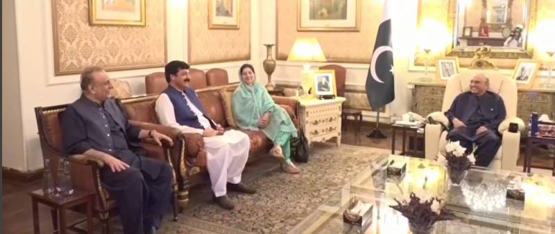 Communications Minister, PPP women delegation call on Zardari in Lahore 