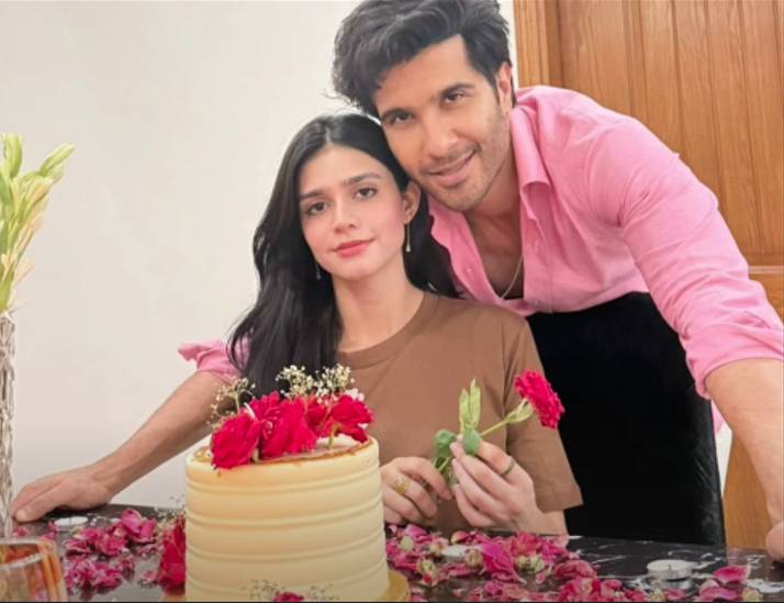 Flowers, cake & affection: Feroze Khan and wife first wedding anniversary 