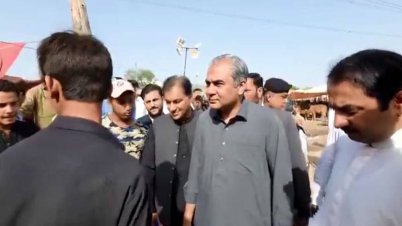 Interior Minister Naqvi visits cattle market in Islamabad