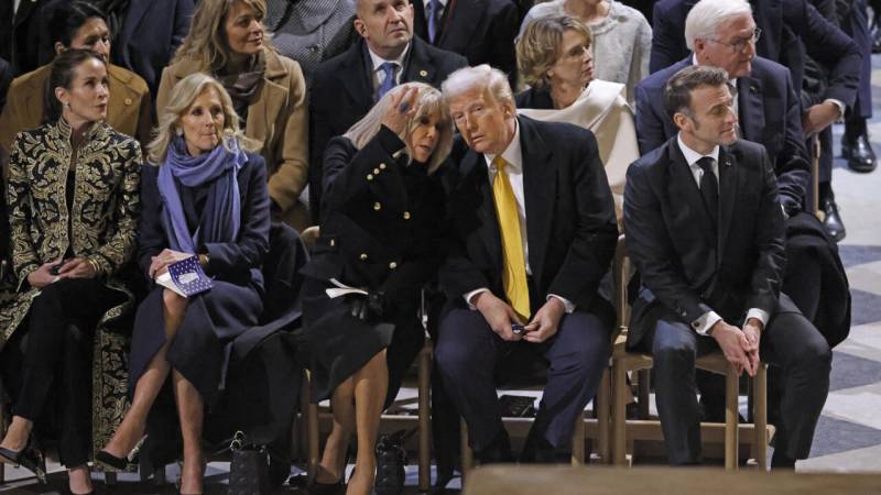 Trump says Macrons 'are fine' after plane row video