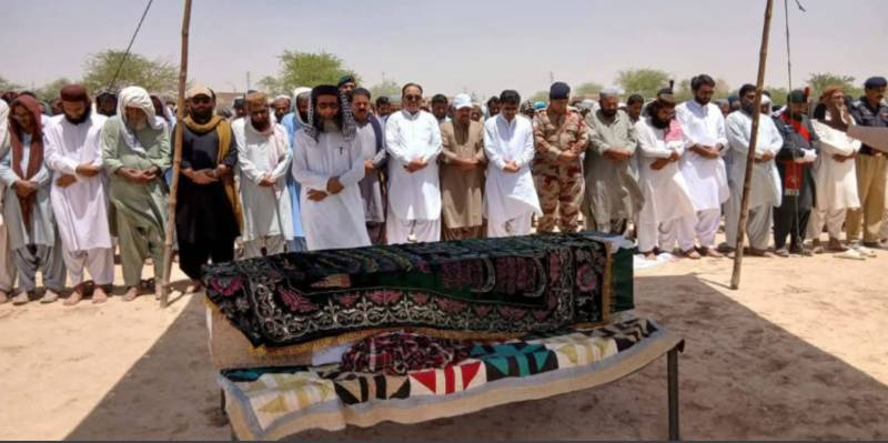 Funeral prayer of martyred ADC Hidayatullah Buledi offered