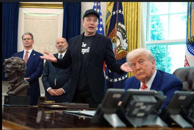 Musk vows to stay Trump's 'friend' in bizarre black-eyed farewell