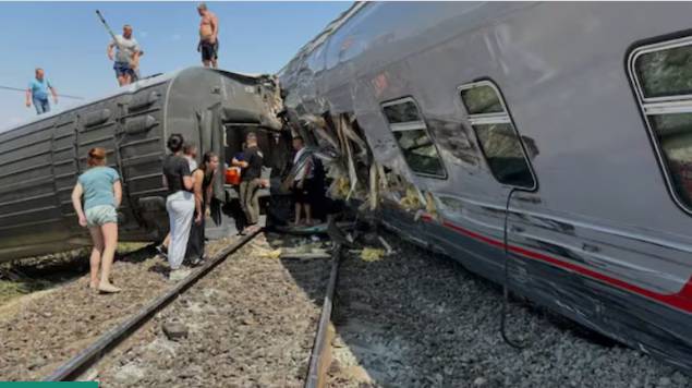 At least 7 dead after Russian bridge collapses onto railway