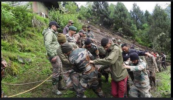 India landslide kills three soldiers after heavy rains