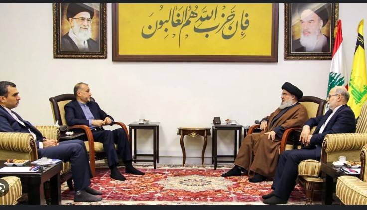 Hezbollah says chief discussed Iran support with top diplomat