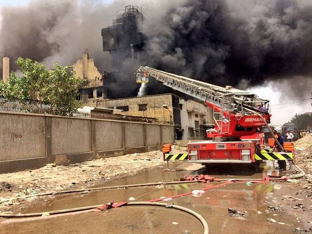 Twin factory blaze in Karachi declared third-degree emergency