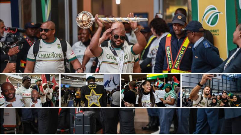 South Africa given hero’s welcome at home after WTC glory