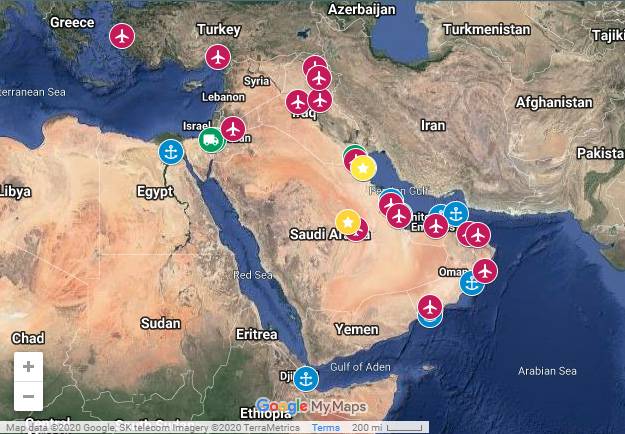 US bases in the Middle East