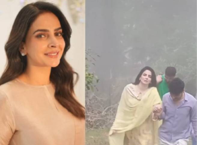Saba Qamar spotted struggling in mountains