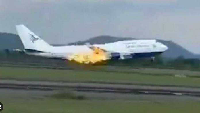Saudi plane with burning engine makes emergency landing at Karachi Airport