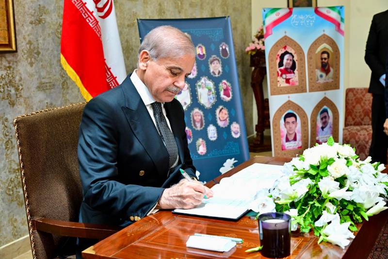 PM visits Iranian Embassy; reaffirms Pakistan’s solidarity with Iran during difficult time