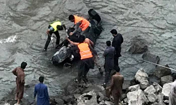 Six tourists die as vehicle falls into Neelum River