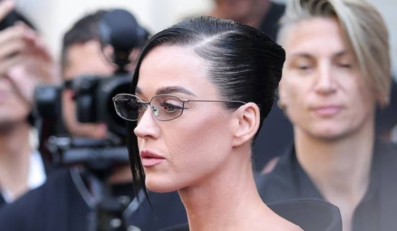 Kim Kardashian attends Balenciaga’s fashion show in Paris alongside Lauren Sanchez and Katy Perry