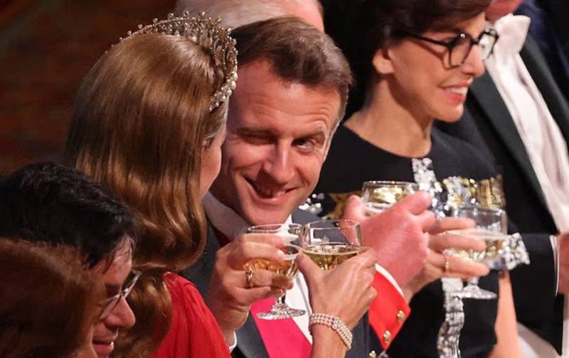 Macron winks at Princess Kate during dazzling Windsor state banquet