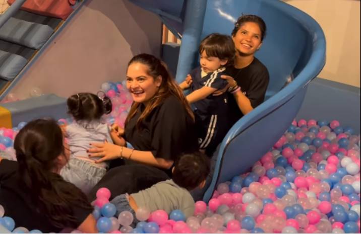 Minal Khan proves babysitting can be a blast