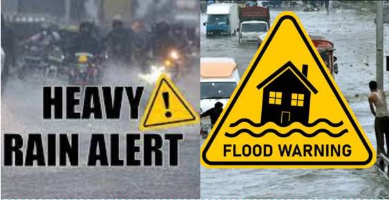 Flood alert amid heavy rains from July 13 to 17 issued