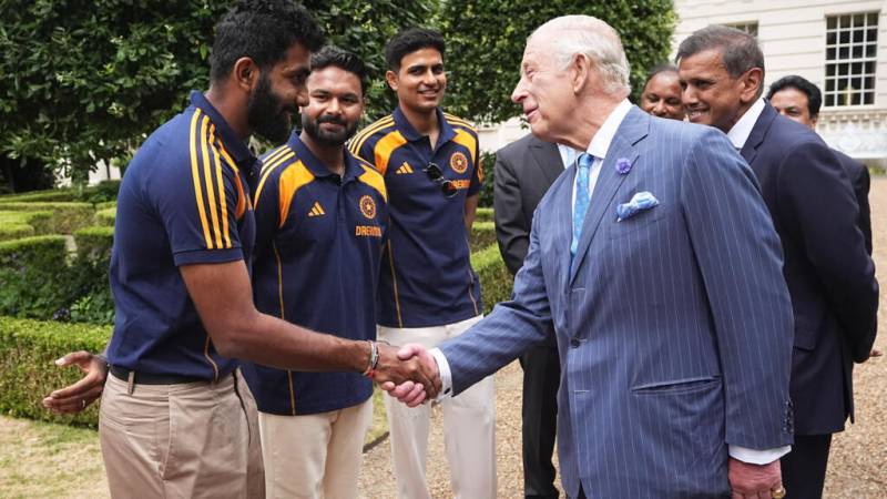 India's cricket stars consoled by King Charles after Lord's defeat