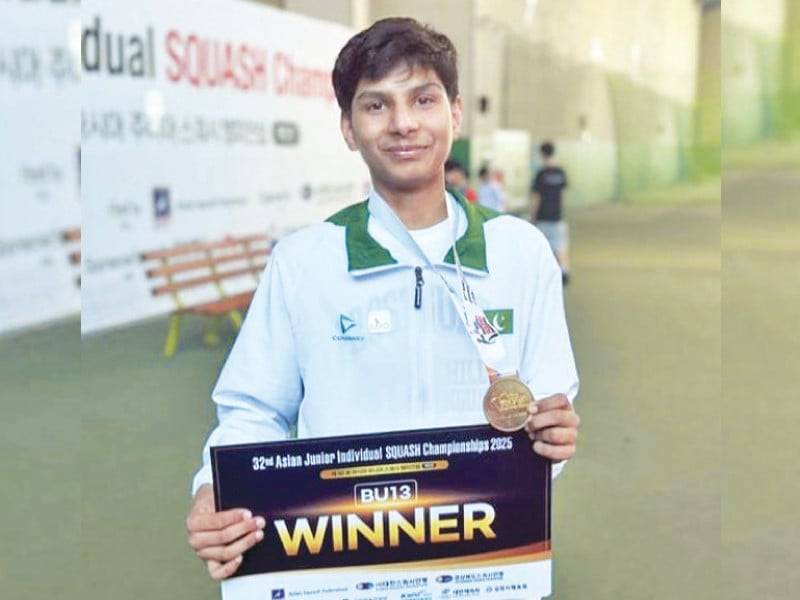 Sohail secures historic win over India in Asian Junior Squash Championship