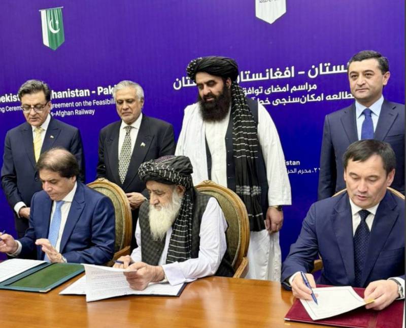FMs of Pak-Afghan and Uzbekistan ink accord on Joint Feasibility Study for trilateral rail project