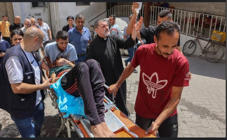 Israeli strike on Gaza's only Catholic church injures several people