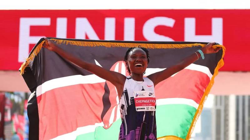 Women's marathon world record holder Chepngetich suspended for doping suspicions