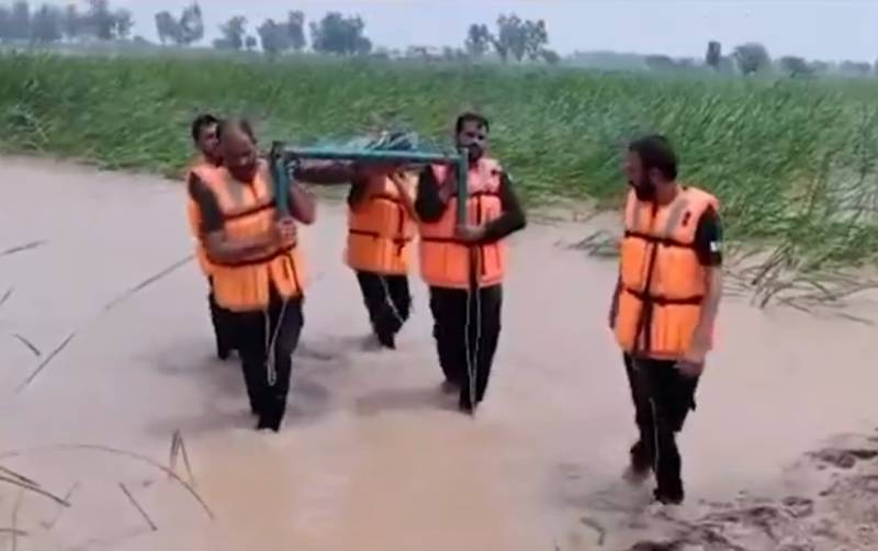Four disabled persons rescued from floodwater in Mianwali