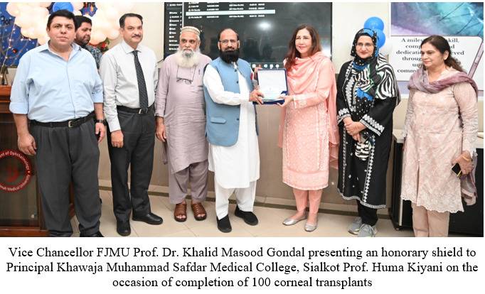 One hundred Cornea Transplantation at FJMU