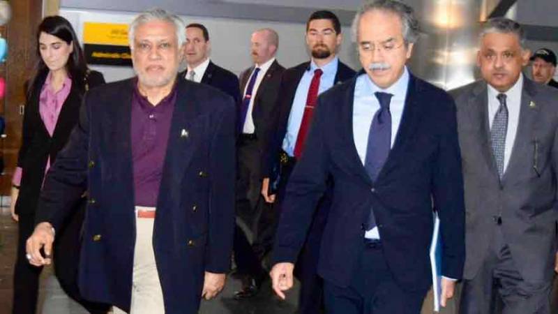 Ishaq Dar lands in New York to attend UN meetings