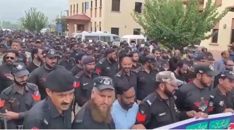 AJK police observe pen-down strike for raise in salaries, allowances 