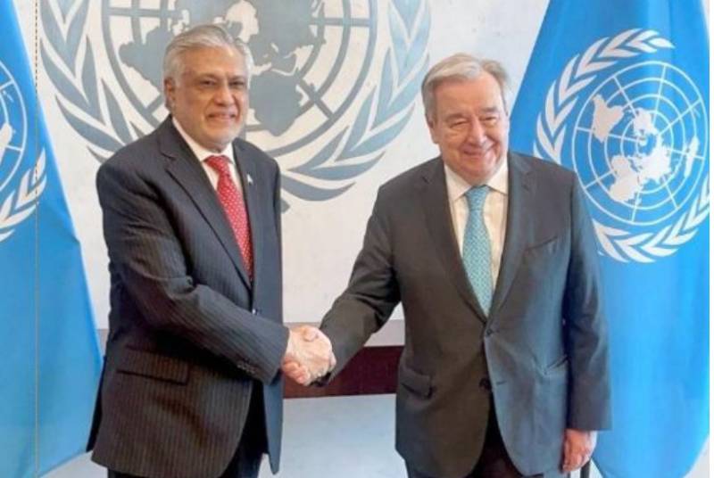 Dar reiterates Pakistan’s unwavering support for Palestinian statehood