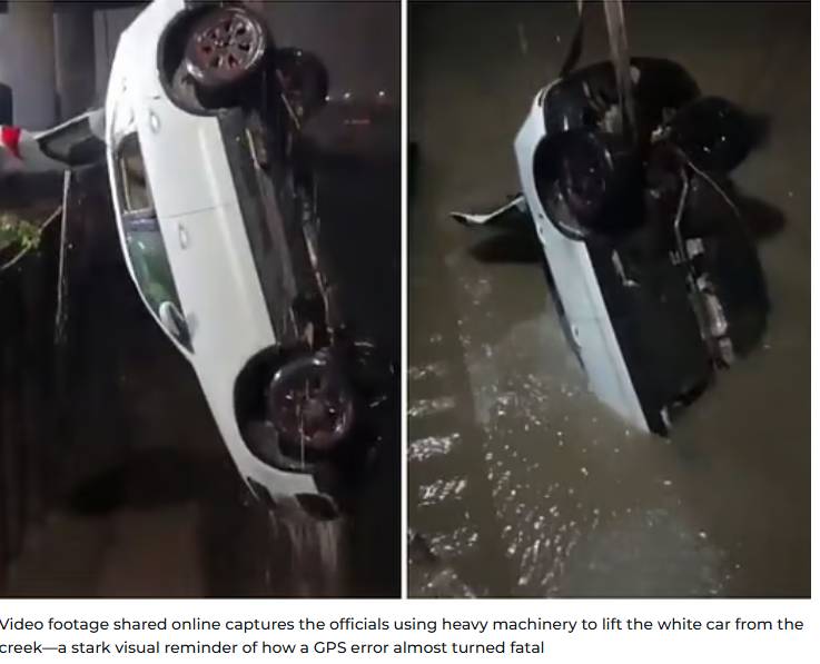 Woman’s car plunged into stream following Google Maps misdirection in India