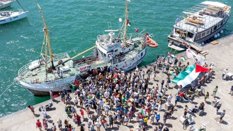 Activist boat Handala seized off Gaza brought to Israel