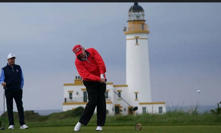 Trump inaugurates golf course to end eventful Scottish stay