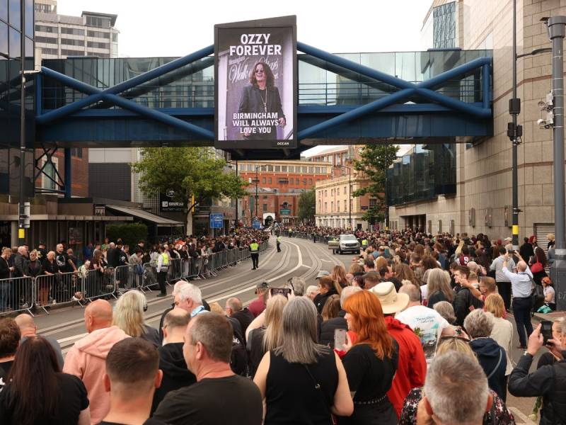 Thousands honour Ozzy Osbourne at UK hometown funeral procession